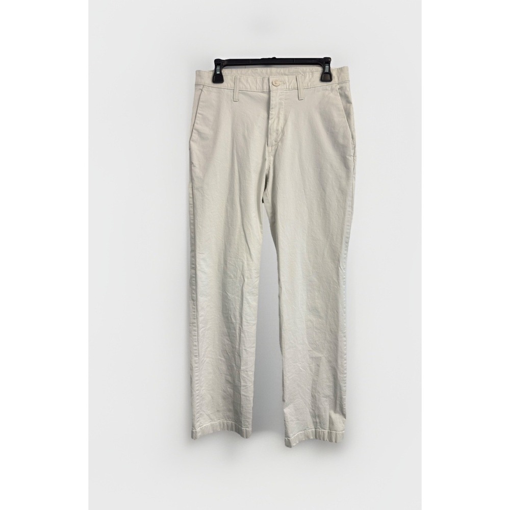 Roundtree & Yorke Travel Smart Pants 30X30 Beige Classic Fit Flat Front Stretch